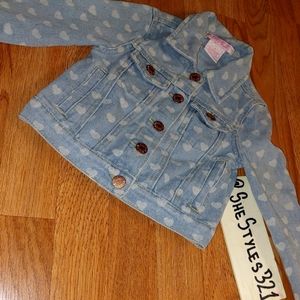 Heart Patterned Jean Jacket 🩵